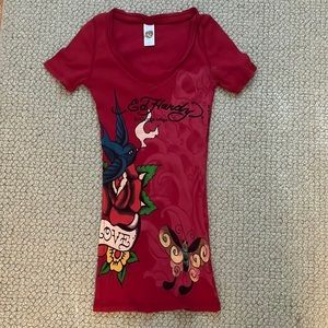 Ed-Hardy red T-shirt